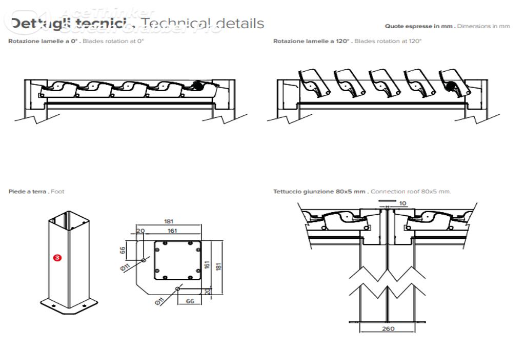 Bioklimatska pergola PergoExe – stranska ZIP senčila